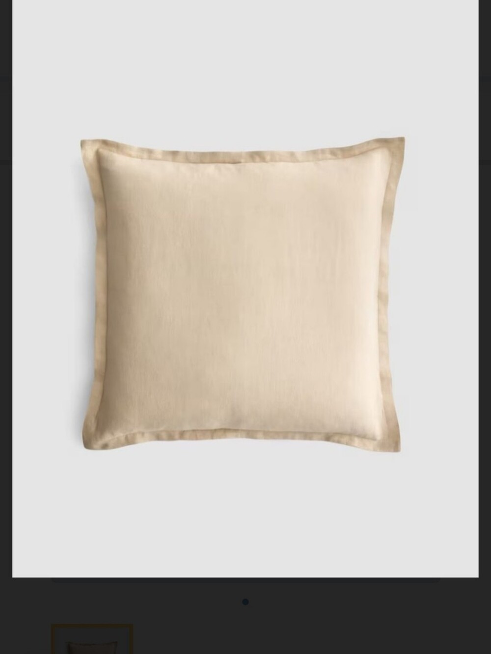 Quince TOFFEE 100% European Linen Euro Sham Biege